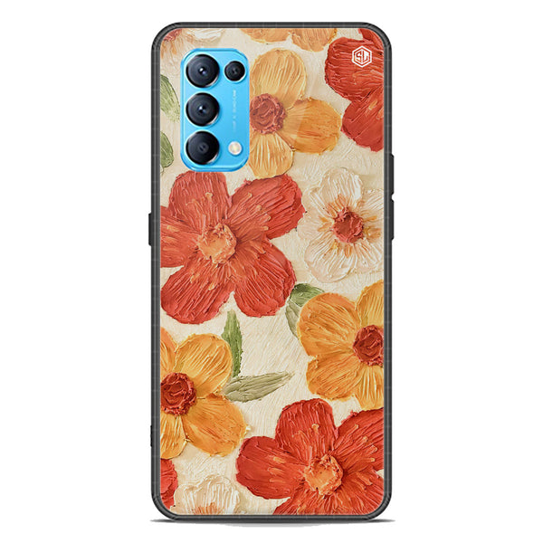 Floral Series Soft Phone Case - Premium Glass Case - Design 6 - Oppo Reno 5 4G