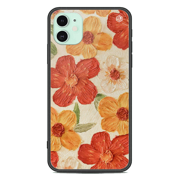 Floral Series Soft Phone Case - Premium Glass Case - Design 6 - iPhone 11