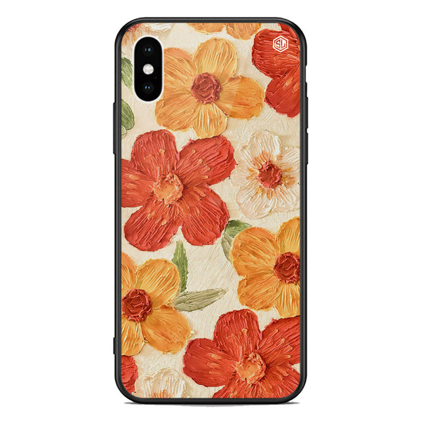 Floral Series Soft Phone Case - Premium Glass Case - Design 6 - iPhone XS Max