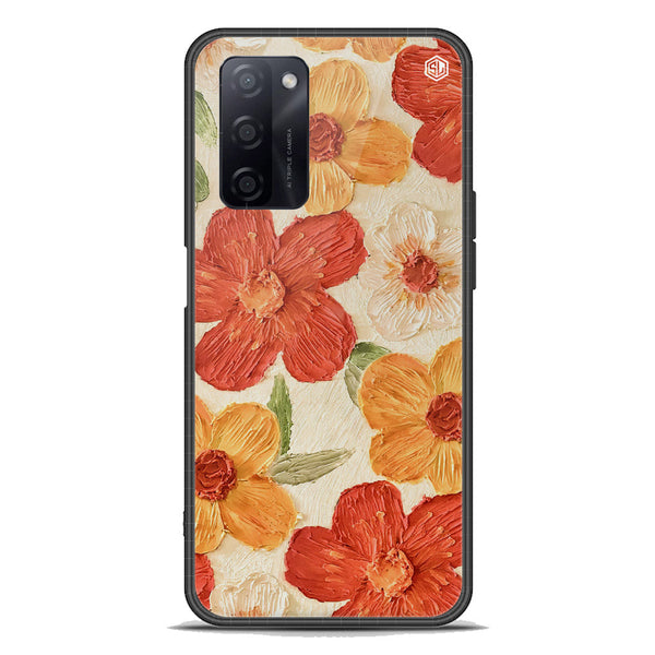 Floral Series Soft Phone Case - Premium Glass Case - Design 6 - Oppo A55 5G