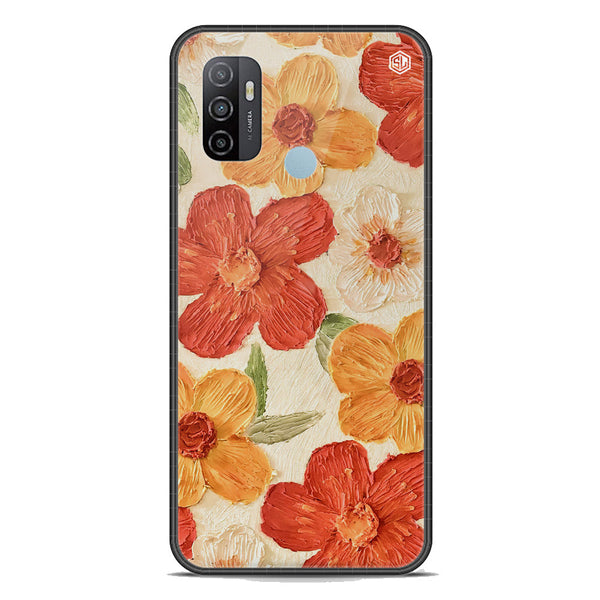 Floral Series Soft Phone Case - Premium Glass Case - Design 6 - Oppo A53