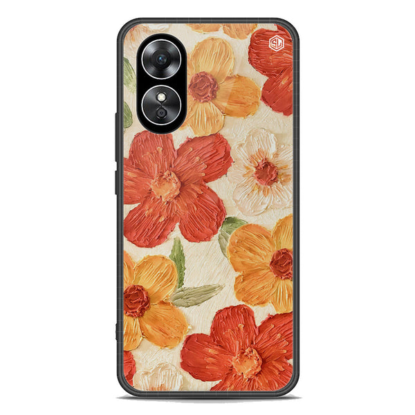 Floral Series Soft Phone Case - Premium Glass Case - Design 6 - Oppo A17