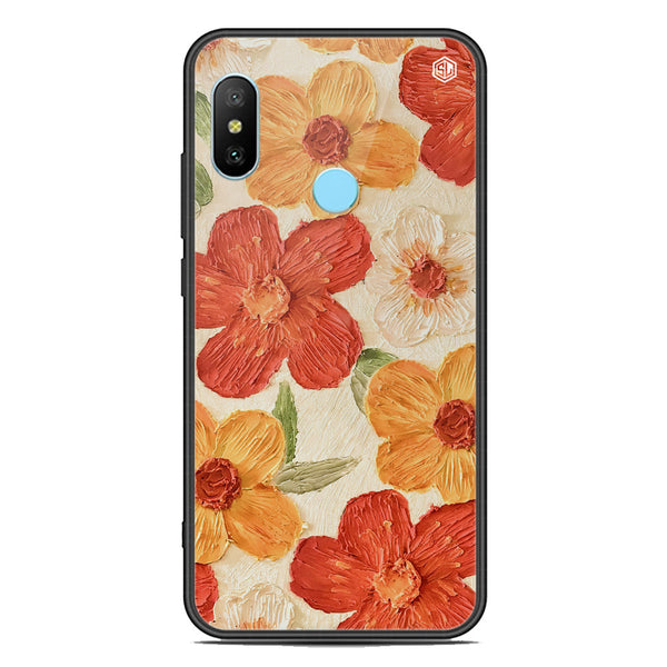 Floral Series Soft Phone Case - Premium Glass Case - Design 6 - Xiaomi Redmi Note 6