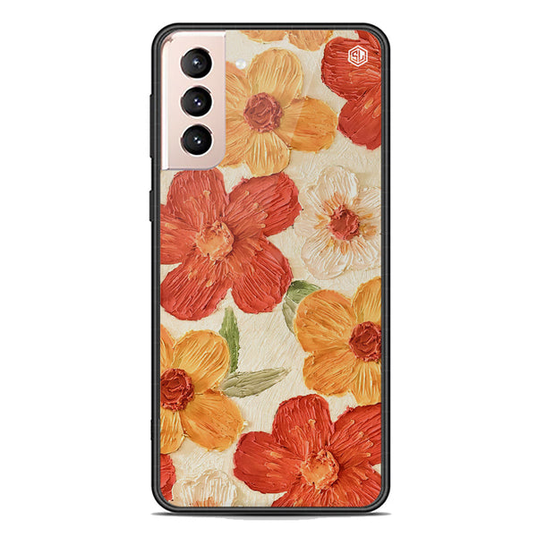 Floral Series Soft Phone Case - Premium Glass Case - Design 6 - Samsung Galaxy S21 Plus 5G