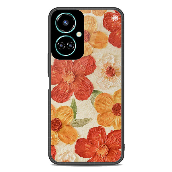 Floral Series Soft Phone Case - Premium Glass Case - Design 6 - Tecno Camon 19