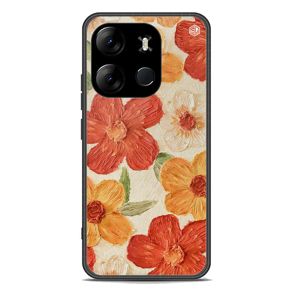 Floral Series Soft Phone Case - Premium Glass Case - Design 6 - Tecno Spark Go 2023