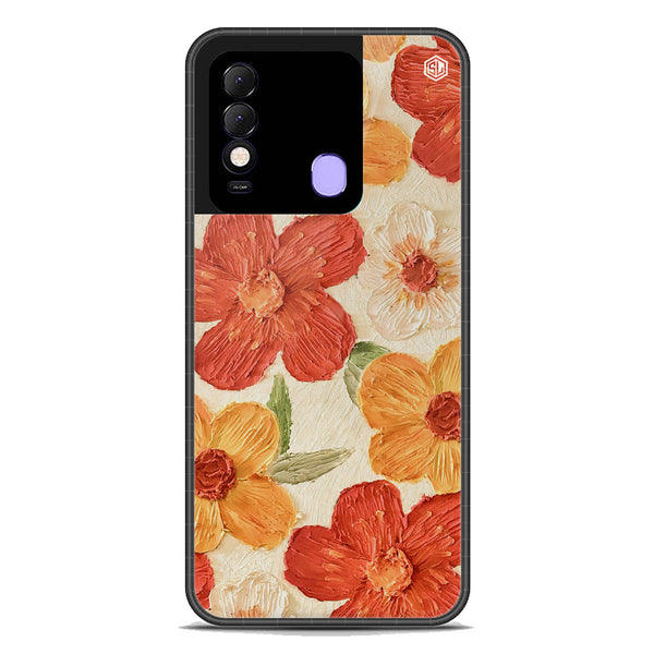 Floral Series Soft Phone Case - Premium Glass Case - Design 6 - Tecno Spark 8