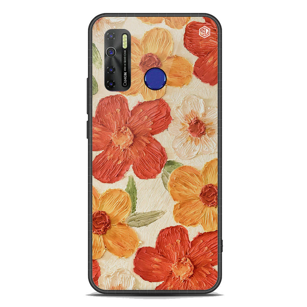 Floral Series Soft Phone Case - Premium Glass Case - Design 6 - Tecno Spark 5 pro