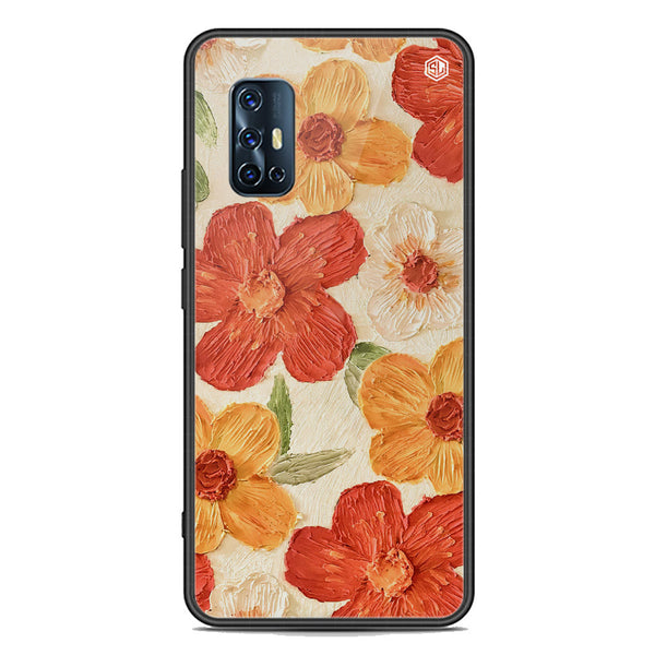 Floral Series Soft Phone Case - Premium Glass Case - Design 6 - Vivo Y9s