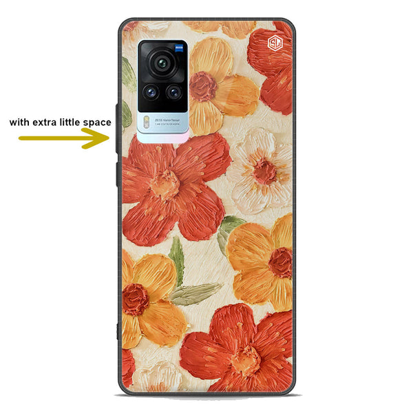 Floral Series Soft Phone Case - Premium Glass Case - Design 6 - Vivo X60 Pro