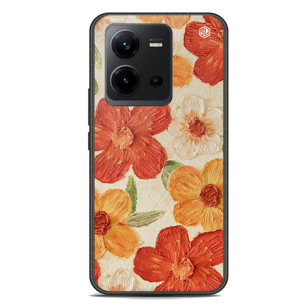 Floral Series Soft Phone Case - Premium Glass Case - Design 6 - Vivo V25e