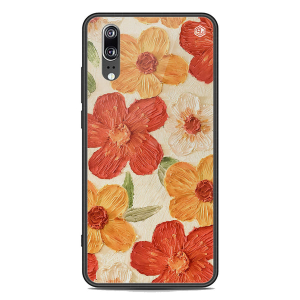 Floral Series Soft Phone Case - Premium Glass Case - Design 6 - Huawei P20