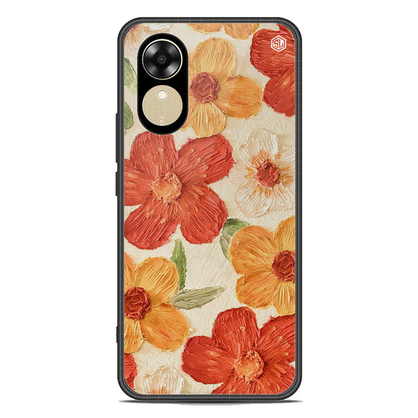 Floral Series Soft Phone Case - Premium Glass Case - Design 6 - Oppo A17k