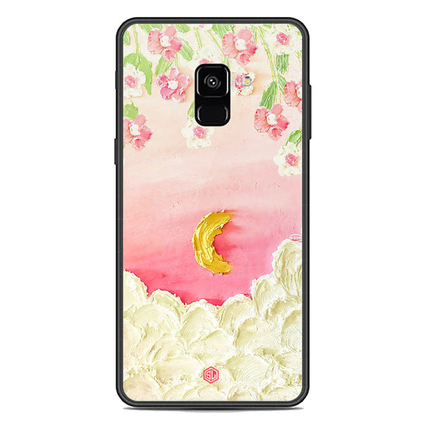 Floral Series Soft Phone Case - Premium Glass Case - Design 7 - Samsung Galaxy A8 2018