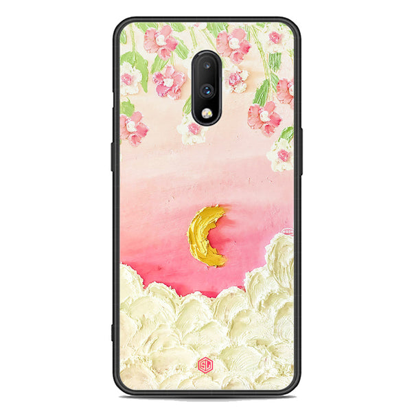 Floral Series Soft Phone Case - Premium Glass Case - Design 7 - OnePlus 7