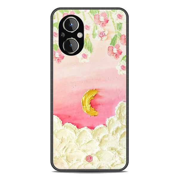 Floral Series Soft Phone Case - Premium Glass Case - Design 7 - Oppo Reno7 Z 5G