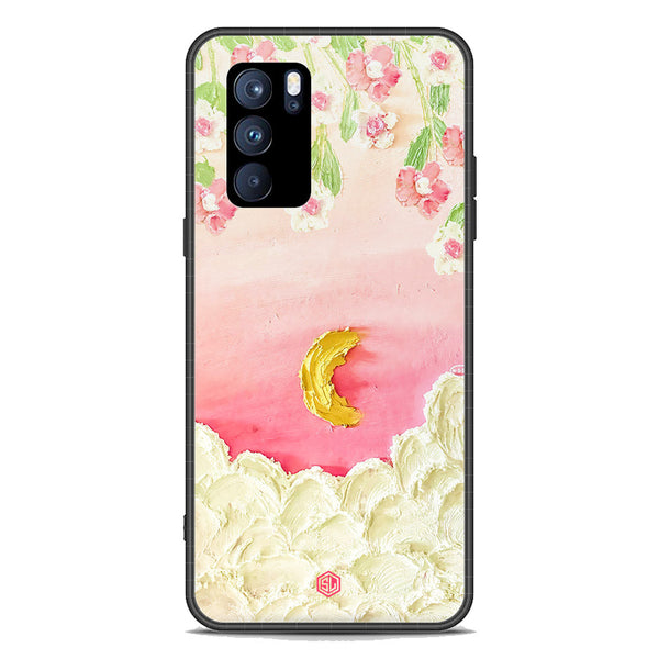 Floral Series Soft Phone Case - Premium Glass Case - Design 7 - Oppo Reno 6 5G