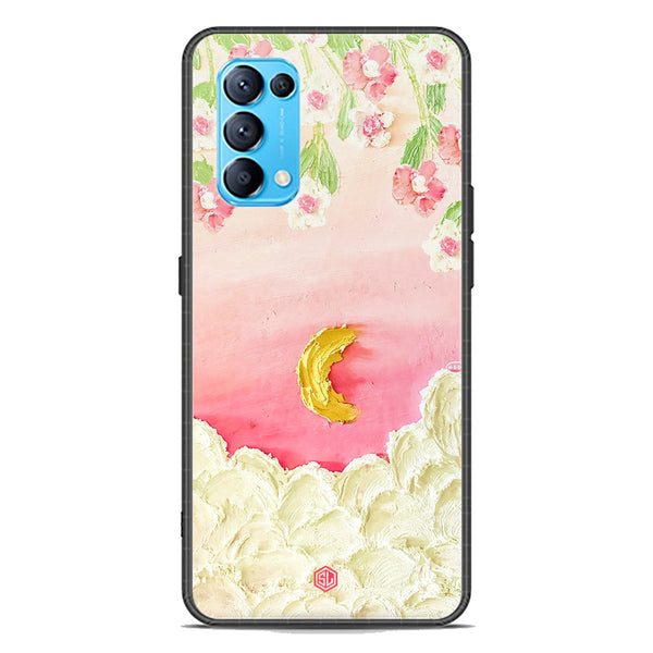 Floral Series Soft Phone Case - Premium Glass Case - Design 7 - Oppo Reno 5 4G