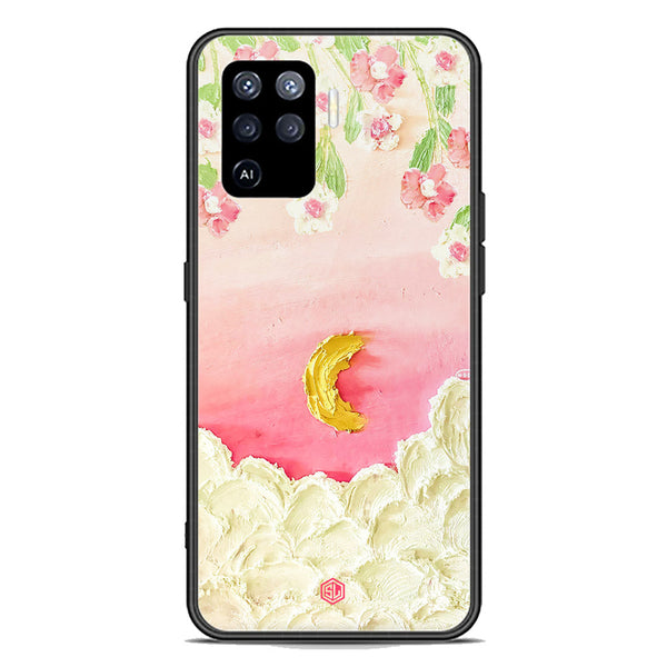 Floral Series Soft Phone Case - Premium Glass Case - Design 7 - Oppo F19 Pro