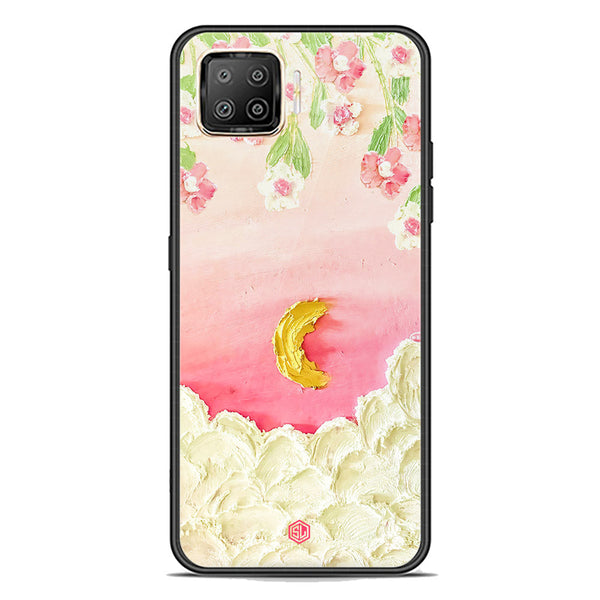 Floral Series Soft Phone Case - Premium Glass Case - Design 7 - Oppo F17 Pro