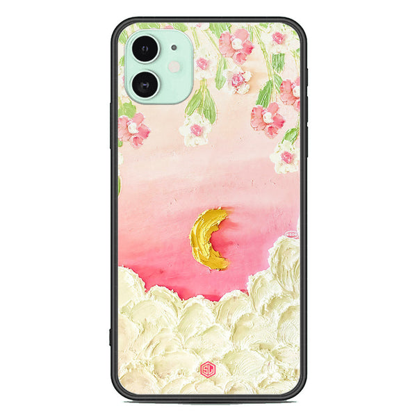 Floral Series Soft Phone Case - Premium Glass Case - Design 7 - iPhone 11