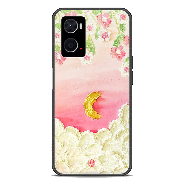 Floral Series Soft Phone Case - Premium Glass Case - Design 7 - Oppo A96 4G