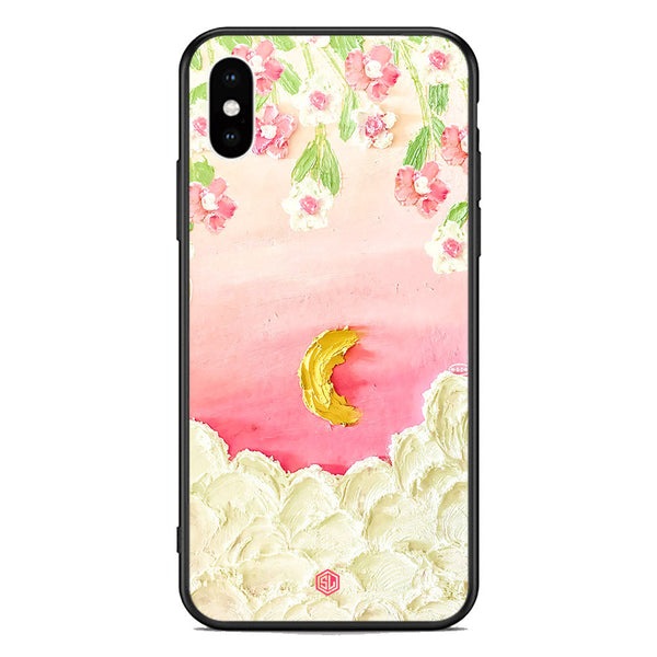 Floral Series Soft Phone Case - Premium Glass Case - Design 7 - iPhone XS Max