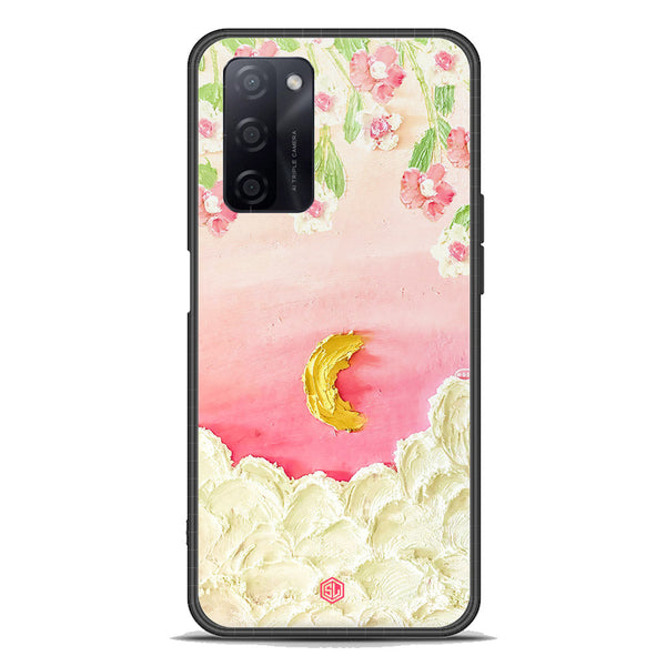 Floral Series Soft Phone Case - Premium Glass Case - Design 7 - Oppo A55 5G