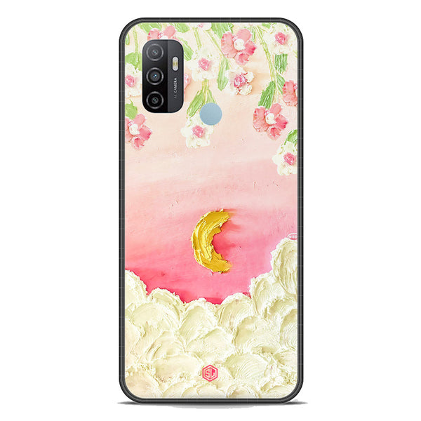 Floral Series Soft Phone Case - Premium Glass Case - Design 7 - Oppo A53