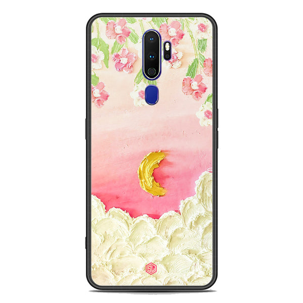 Floral Series Soft Phone Case - Premium Glass Case - Design 7 - Oppo A9 2020