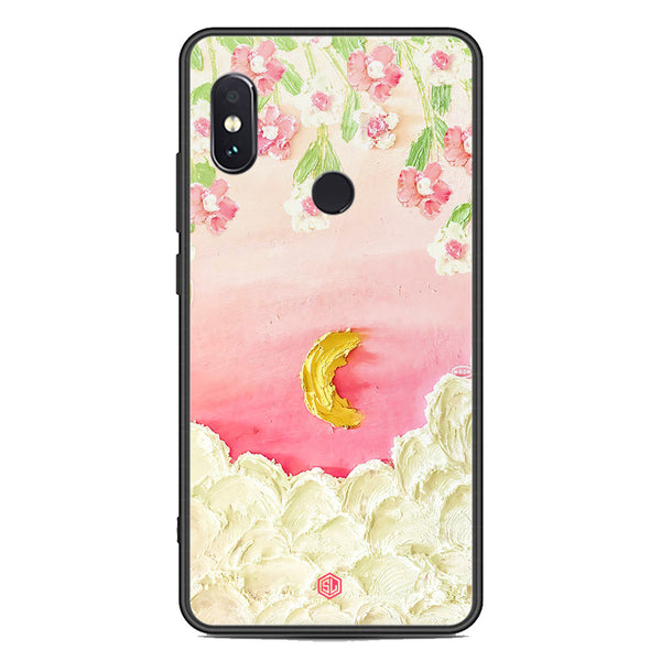 Floral Series Soft Phone Case - Premium Glass Case - Design 7 - Xiaomi Redmi Note 5 Pro