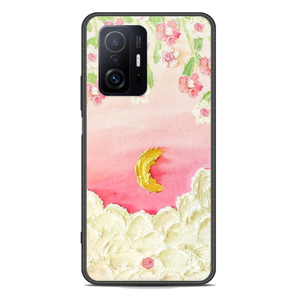 Floral Series Soft Phone Case - Premium Glass Case - Design 7 - Xiaomi 11T Pro