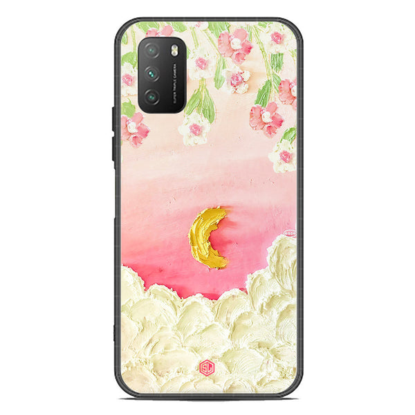 Floral Series Soft Phone Case - Premium Glass Case - Design 7 - Xiaomi Poco M3