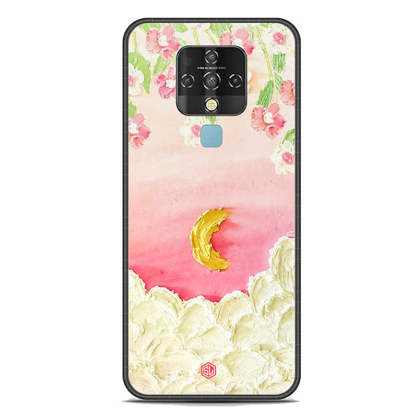 Floral Series Soft Phone Case - Premium Glass Case - Design 7 - Tecno Camon 16