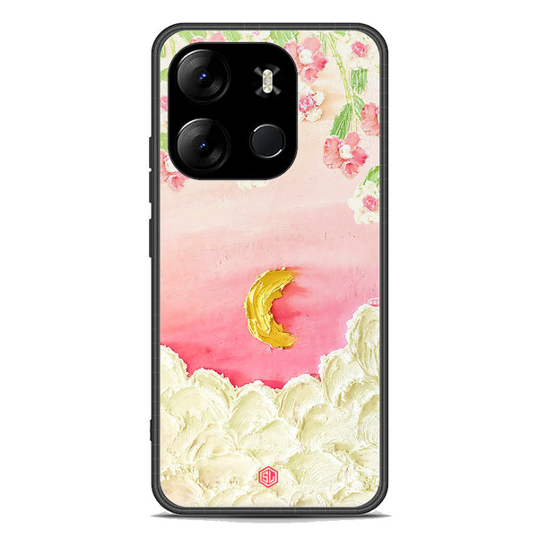 Floral Series Soft Phone Case - Premium Glass Case - Design 7 - Tecno Spark Go 2023