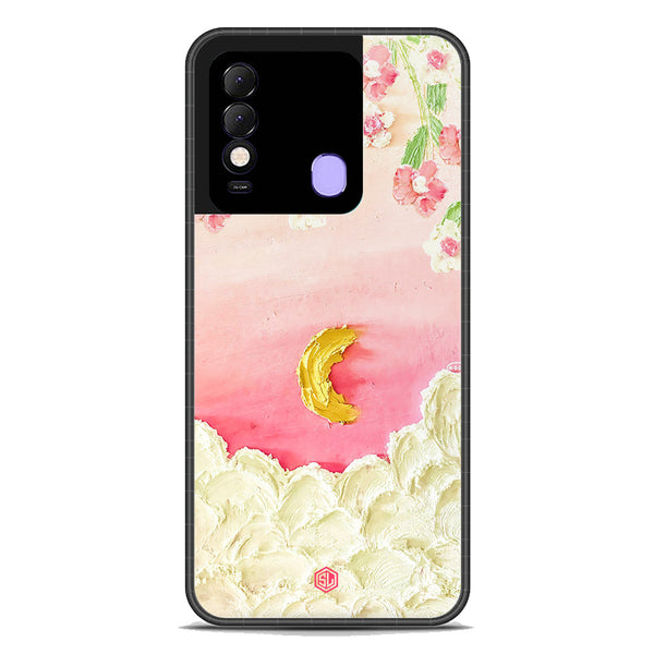 Floral Series Soft Phone Case - Premium Glass Case - Design 7 - Tecno Spark 8