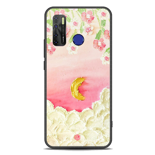 Floral Series Soft Phone Case - Premium Glass Case - Design 7 - Tecno Spark 5 pro