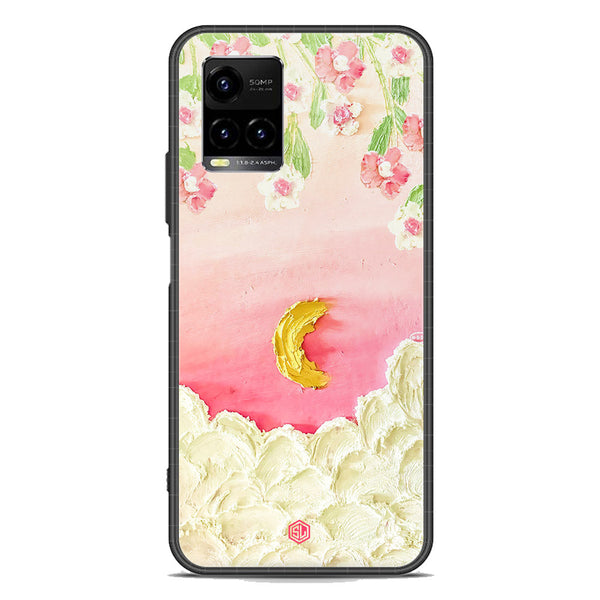 Floral Series Soft Phone Case - Premium Glass Case - Design 7 - Vivo Y21G