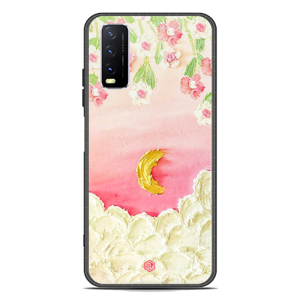 Floral Series Soft Phone Case - Premium Glass Case - Design 7 - Vivo Y20i