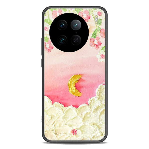 Floral Series Soft Phone Case - Premium Glass Case - Design 7 - Vivo X90 Pro