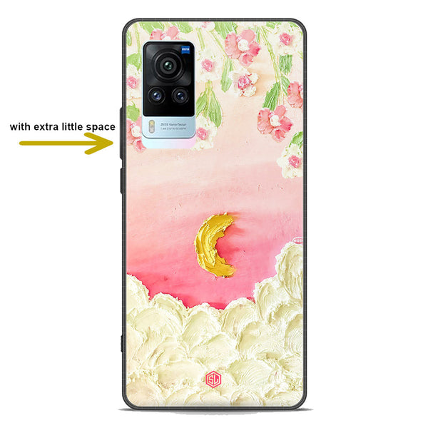 Floral Series Soft Phone Case - Premium Glass Case - Design 7 - Vivo X60 Pro