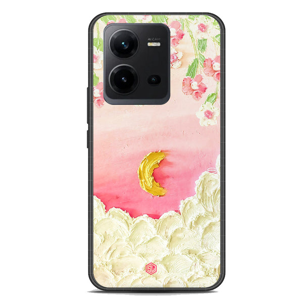 Floral Series Soft Phone Case - Premium Glass Case - Design 7 - Vivo V25e