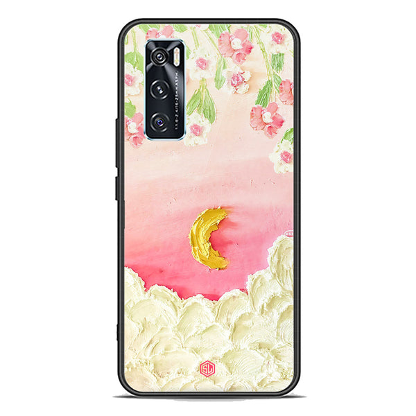 Floral Series Soft Phone Case - Premium Glass Case - Design 7 - Vivo V20 SE