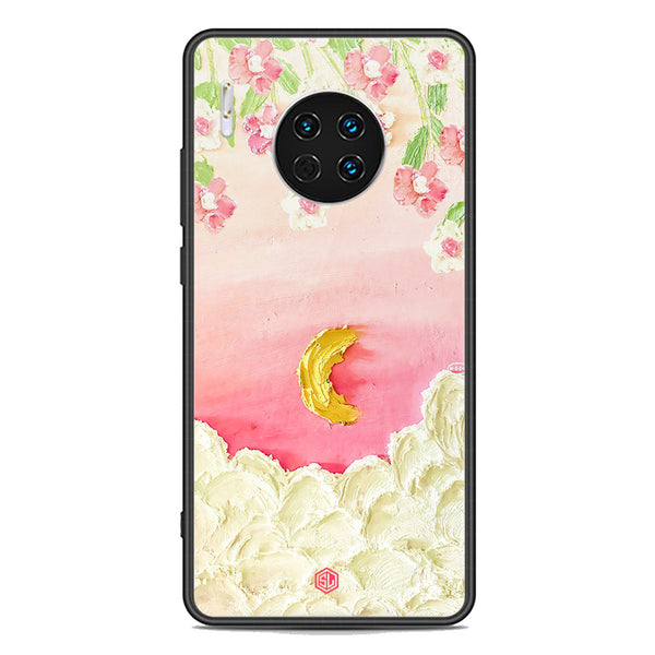 Floral Series Soft Phone Case - Premium Glass Case - Design 7 - Huawei Mate 30