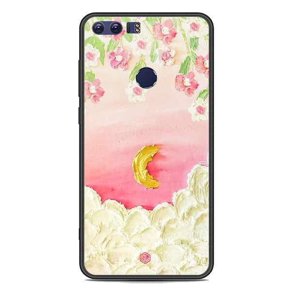 Floral Series Soft Phone Case - Premium Glass Case - Design 7 - Huawei Honor 8