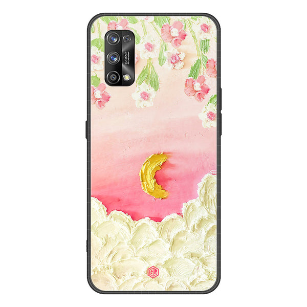 Floral Series Soft Phone Case - Premium Glass Case - Design 7 - Realme 7 Pro