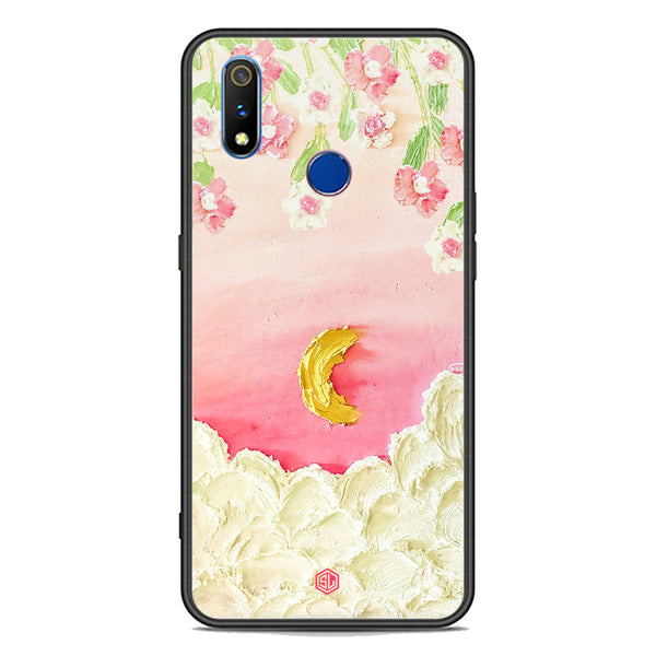 Floral Series Soft Phone Case - Premium Glass Case - Design 7 - Realme 3