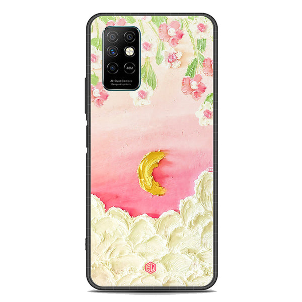 Floral Series Soft Phone Case - Premium Glass Case - Design 7 - Infinix Note 8i