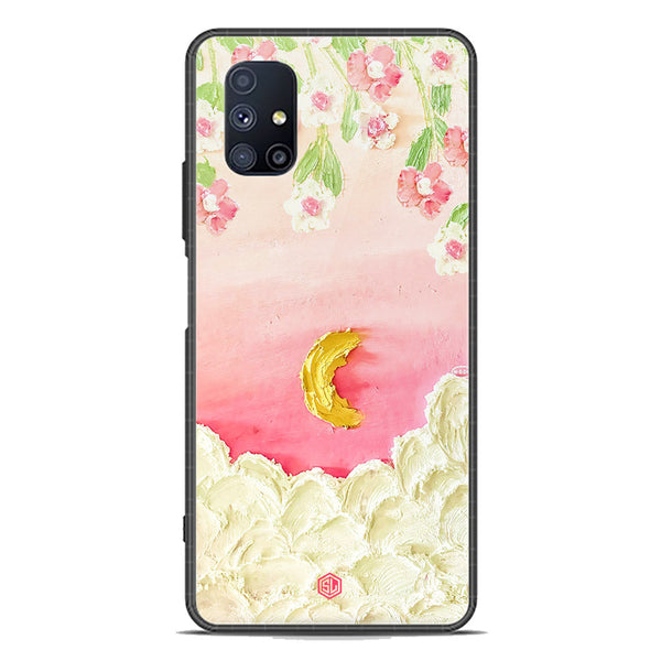 Floral Series Soft Phone Case - Premium Glass Case - Design 7 - Samsung Galaxy M51