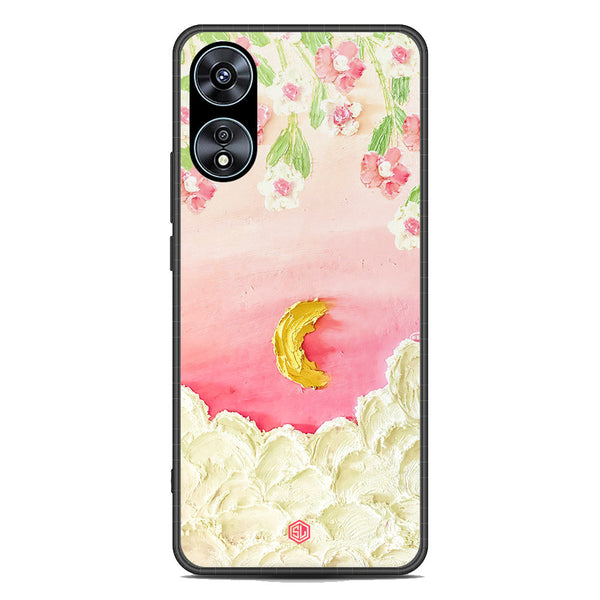 Floral Series Soft Phone Case - Premium Glass Case - Design 7 - Oppo A78 4G